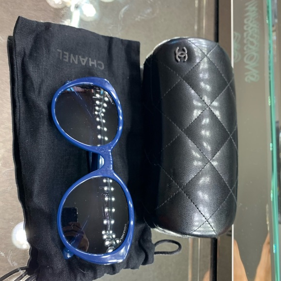 Chanel Blue Butterfly Sunglasses